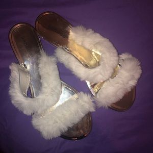 BAMBOO FAUX FUR SANDALS